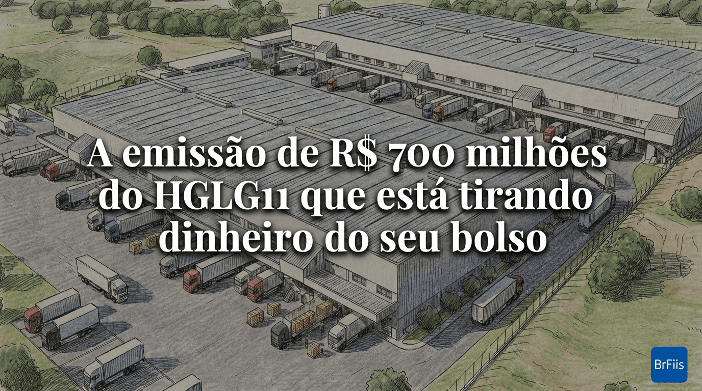 A emissão de R$ 700 milhões do HGLG11 que está tirando dinheiro do seu bolso