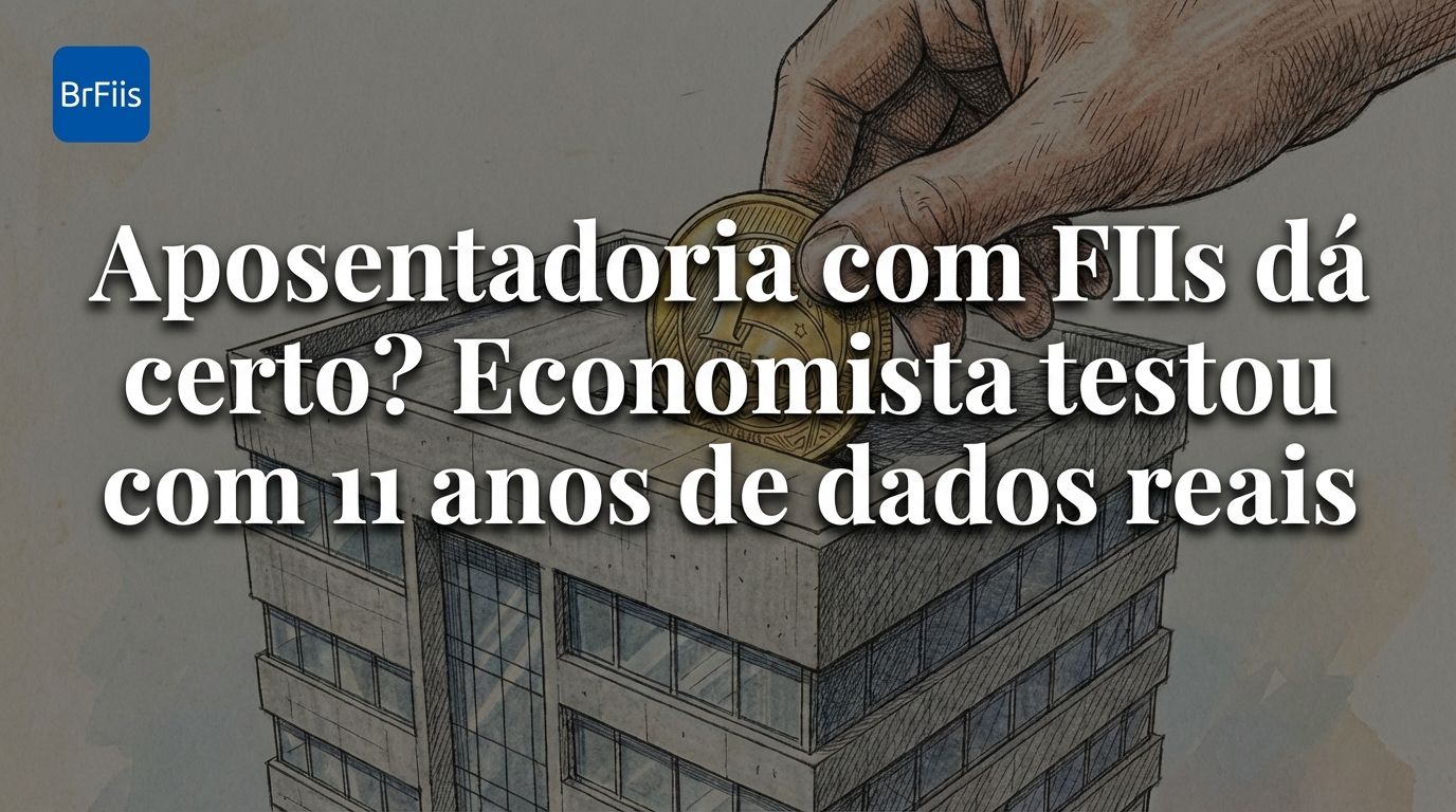 Aposentadoria com FIIs dá certo? Economista testou com 11 anos de dados reais