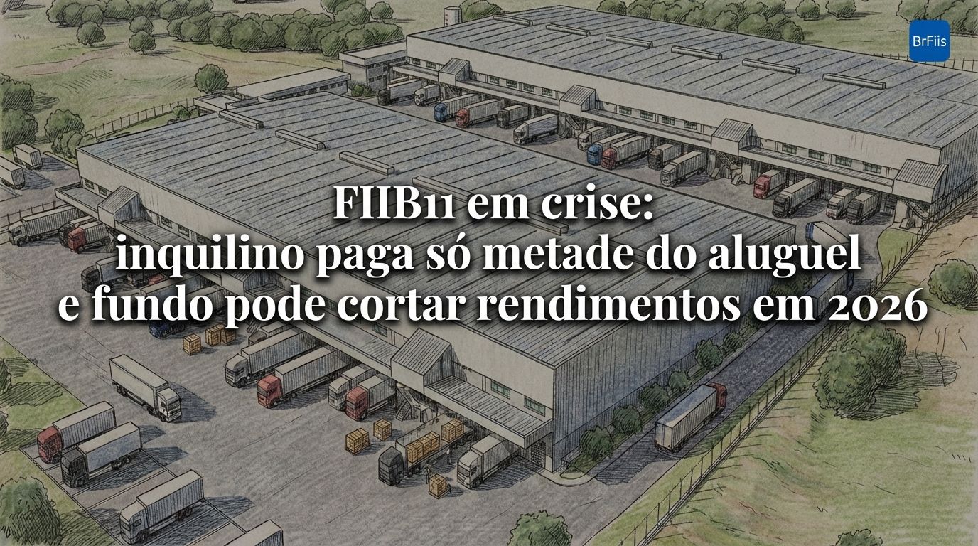 FIIB11 em crise: inquilino paga só metade do aluguel e fundo pode cortar rendimentos em 2026