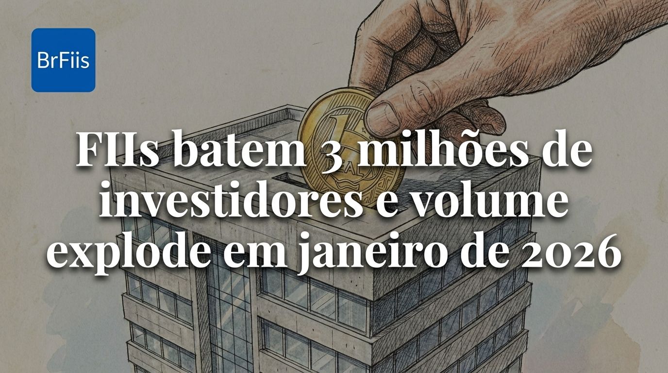 FIIs batem 3 milhões de investidores e volume explode em janeiro de 2026