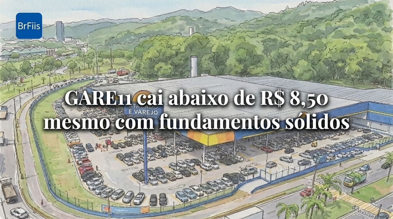 GARE11 cai abaixo de R$ 8,50 mesmo com fundamentos sólidos