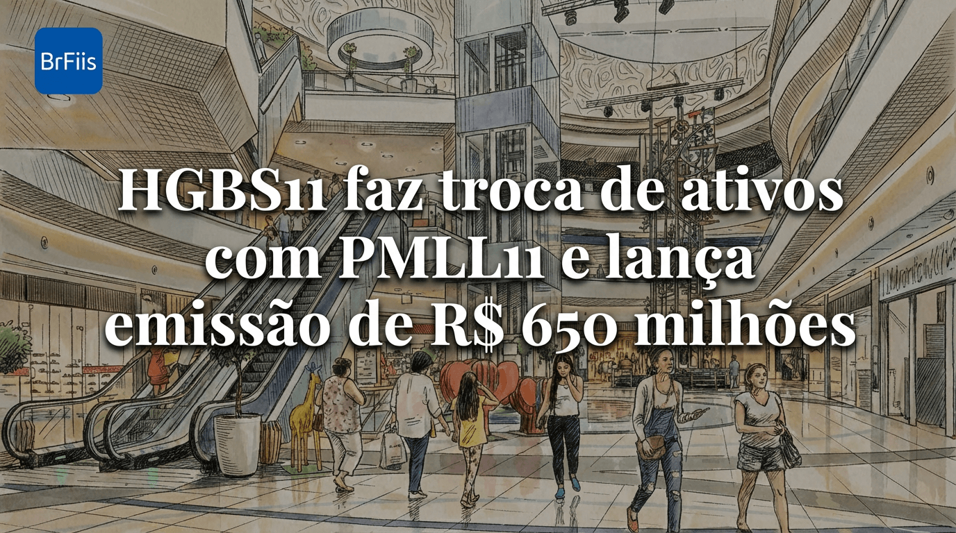 HGBS11 faz troca de ativos com PMLL11 e lança emissão de R$ 650 milhões