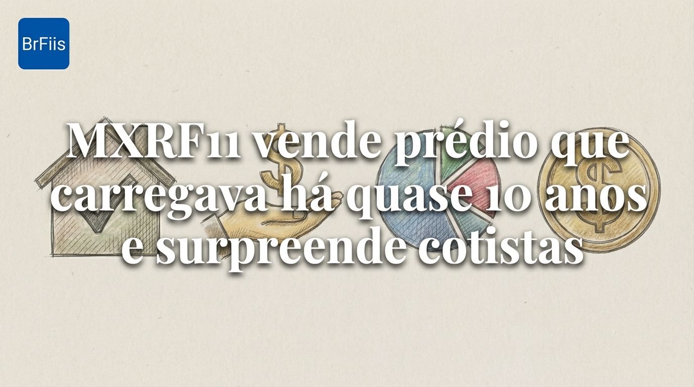 MXRF11 vende prédio que carregava há quase 10 anos e surpreende cotistas