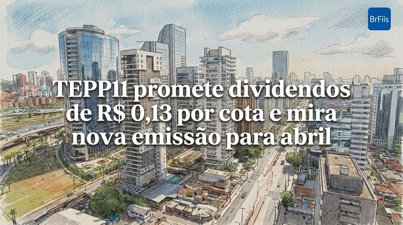 TEPP11 promete dividendos de R$ 0,13 por cota e mira nova emissão para abril 2026