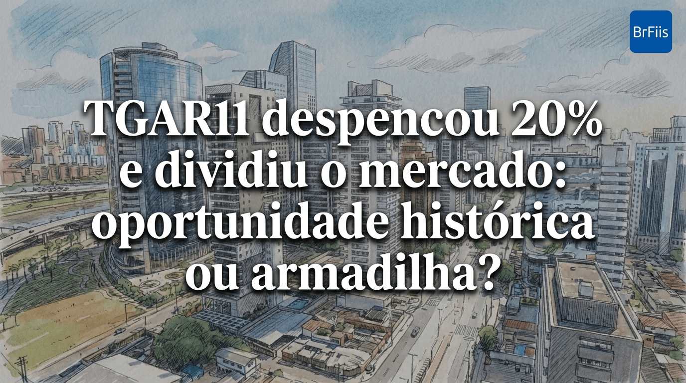 TGAR11 despencou 20% e dividiu o mercado: oportunidade histórica ou armadilha?