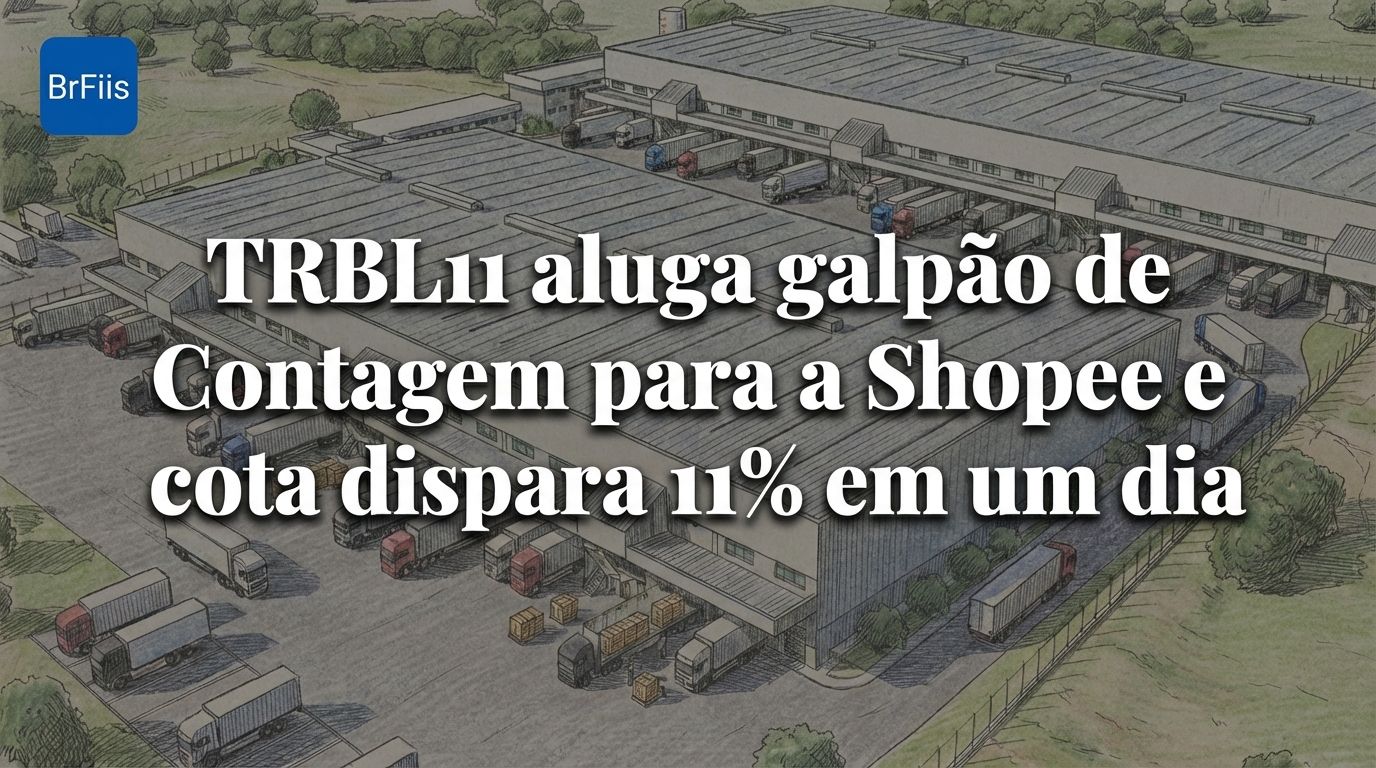 TRBL11 aluga galpão de Contagem para a Shopee e cota dispara 11% em um dia